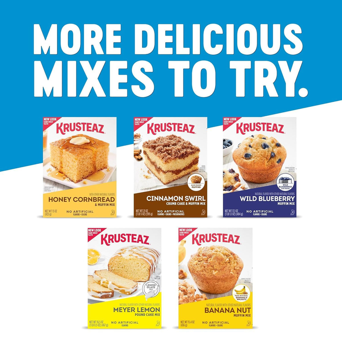 Sweet Corn Muffin & Cornbread Mix by Krusteaz – 16 Ounce (Pack of 4), Pack of 4