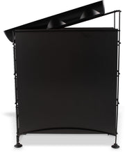 San Jamar 4 Positions / Side Panels / 3 Cup + 1 Lid / Black Food Dispensers