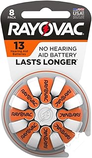 Rayovac Size 13 Hearing Aid Batteries (8 Pack)