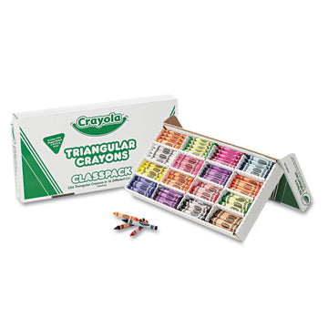 Classpack Triangular Crayons by Crayola – Multicolor, Pack of 256, Model 52-8039