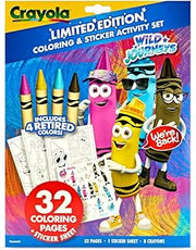 Crayola Retired Colors Coloring & Activity Set, Retired Crayons & Stickers, 32 Pgs, Gift for Kids Ages 3+