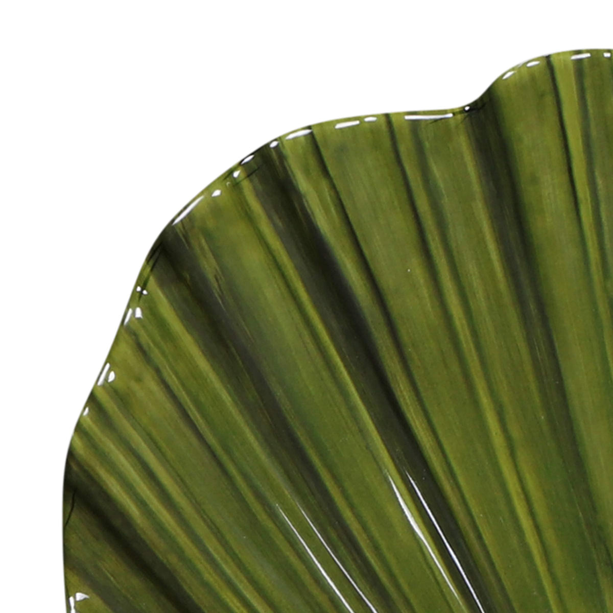 Medium Palm Leaf Plate by Elite Global Solutions – 11", Melamine, Design Green, Pack of 6, Model D1110PL-DG