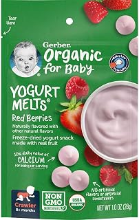 Gerber Organic Yogurt Melts, Red Berries, 1 oz