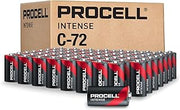 PROCELL Alkaline Intense C Batteries, 1.5V Alkaline C for High Drain Professional Devices, C Battery with Long-Lasting Power, All-Purpose C Industrial Batteries, 72-Count Bulk Pack