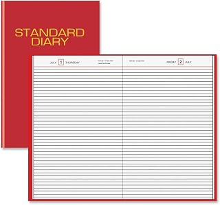 AT-A-GLANCE SD374-13 Standard diary for 2009, business daily, tel/expense, 7-1/2 x 9-7/16, red vinyl cover
