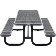 Global Industrial Grey / Industrial / 96 inches x 30 inches x 29.5 inches Picnic Tables