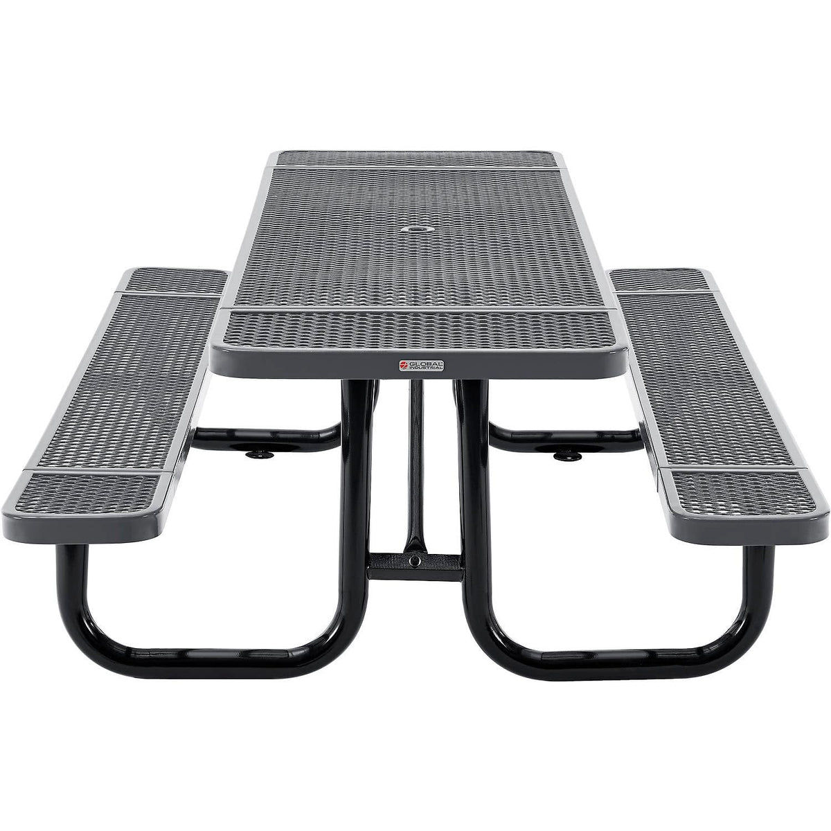 Global Industrial Grey / Industrial / 96 inches x 30 inches x 29.5 inches Picnic Tables