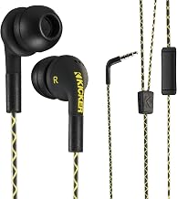 KICKER 46EB74 Wired Earbuds | in-Ear Noise-Isolating Earphones Stereo Monitor Headphones Silicone Ear Tips 3 Sizes | in-Line Mic and Multi-Function Button | Legendary Audio Quality
