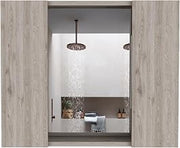 FM FURNITURE Draco Medicine Cabinet with Mirror, Double Door, and 1 External Shelf, Black