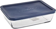 Anchor Hocking 6 cup Rectangle Storage, Blue lid