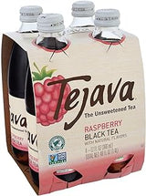 Tejava Raspberry Unsweetened Black Iced Tea, 12 fl oz, Pack of 4