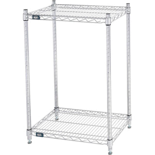 ESD, 2 Tier, Wire Shelving Starter Unit, 24"W x 14"D x 34"H by Nexel – Steel, Chrome, Model 14243ESD2
