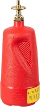 Justrite 14010 8 oz Capacity, 4.0" O.D | 10.5" H High-Density Polyethylene Red Dispenser Can