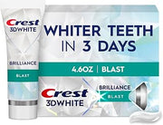 Crest 3D White Brilliance Blast Teeth Whitening Toothpaste, 4.6 oz, Anticavity Fluoride Toothpaste, 100% More Surface Stain Removal, 24 Hour Active Stain Prevention