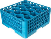 with 3 Extender Polypropylene Blue OptiClean NeWave 20 Compartment Glass Rack - 1 each