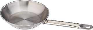 Royal Industries Frying Pan, 8" x 1.6" HT, Stainless Steel, Commercial Grade - NSF Certified 1/EA