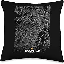 bloomfield new jersey City map Travel souvenir hometown Throw Pillow