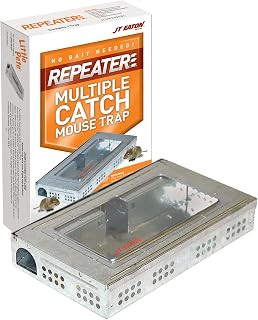JT Eaton Repeater Multi-Catch Mouse Trap, Clear Window, Case of 6