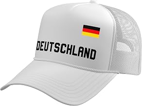 Federal Republic of Germany - Deutschland with National Flag Trucker Hat with Adjustable Mesh Back