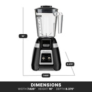 Blade Blender with 48 oz Copolyester Jar & Toggle & Pulse by Waring – 48 Ounces, 48.0 fluid_ounces, Stainless Steel, Black, Model 5610-BB300E