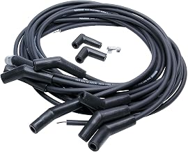 Allstar Performance Spark Plug Wire Set, Spiral Core, 8 mm, Black, 135 Degree Plug Boots, HEI Style Terminal, Cut-To-Fit, V8, Kit