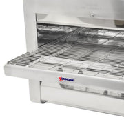 14 Inch Wide Conveyor Belt Adjustable Heat and Speed Stainless Steel Infrared Baking Commercial Kitchen Toaster Oven by Omcan – (DWH): 41” x 18.5” x 15.7”, 25.0 load, Model 11387