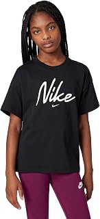 Nike Girls' Sportswear Club Modern Script Boyfriend T-Shirt