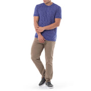 Men's Quick Dry Short Sleeve Tee – Jersey, Navy Blue Heather, Model WRT21890