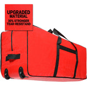 Homest Artificial Tree Storage Bag, 4.5-7 Foot Capacity, Red with Wheels
