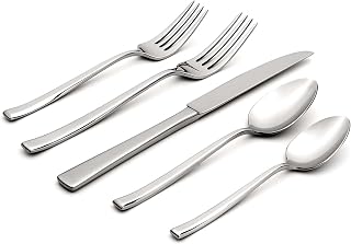 Oneida Pearce 20-Piece Silverware Set for 4, Flatware | cutlery set | 18/10 stainless steel | dishwasher safe | silver | kitchen and dining | place setting knives spoons and forks