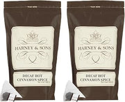 Harney & Sons Decaffeinated Hot Cinnamon - Ceylon Black Tea with Three Types of Cinnamon,Orange Peel and Sweet Cloves - Sachet Bag,50 Count (Pack of 2)