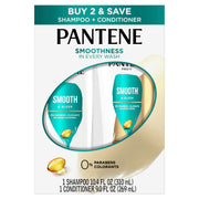 Pro-V Smooth & Sleek Duo Set Shampoo & Conditioner 12-12.6 Fl Oz by Pantene – 9.75 Fl Oz (Pack of 2), Pack of 2, Model 179795
