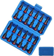 Mechanic Socket Set 24 Pc 3/8 Drive Star Hex Bit Kit With S2 Steel | Versatile Star And Hex Bit Set For Auto, Appliance, And Machinery Repair. Durable S2 And Cr V Steel With Organized Storage.