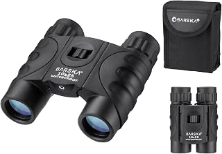 Barska 10x25mm Blueline Waterproof Compact Binoculars – Lightweight, Fully Coated Optics, Fogproof, Rubber Armor for Bird Watching, Hiking & Sightseeing