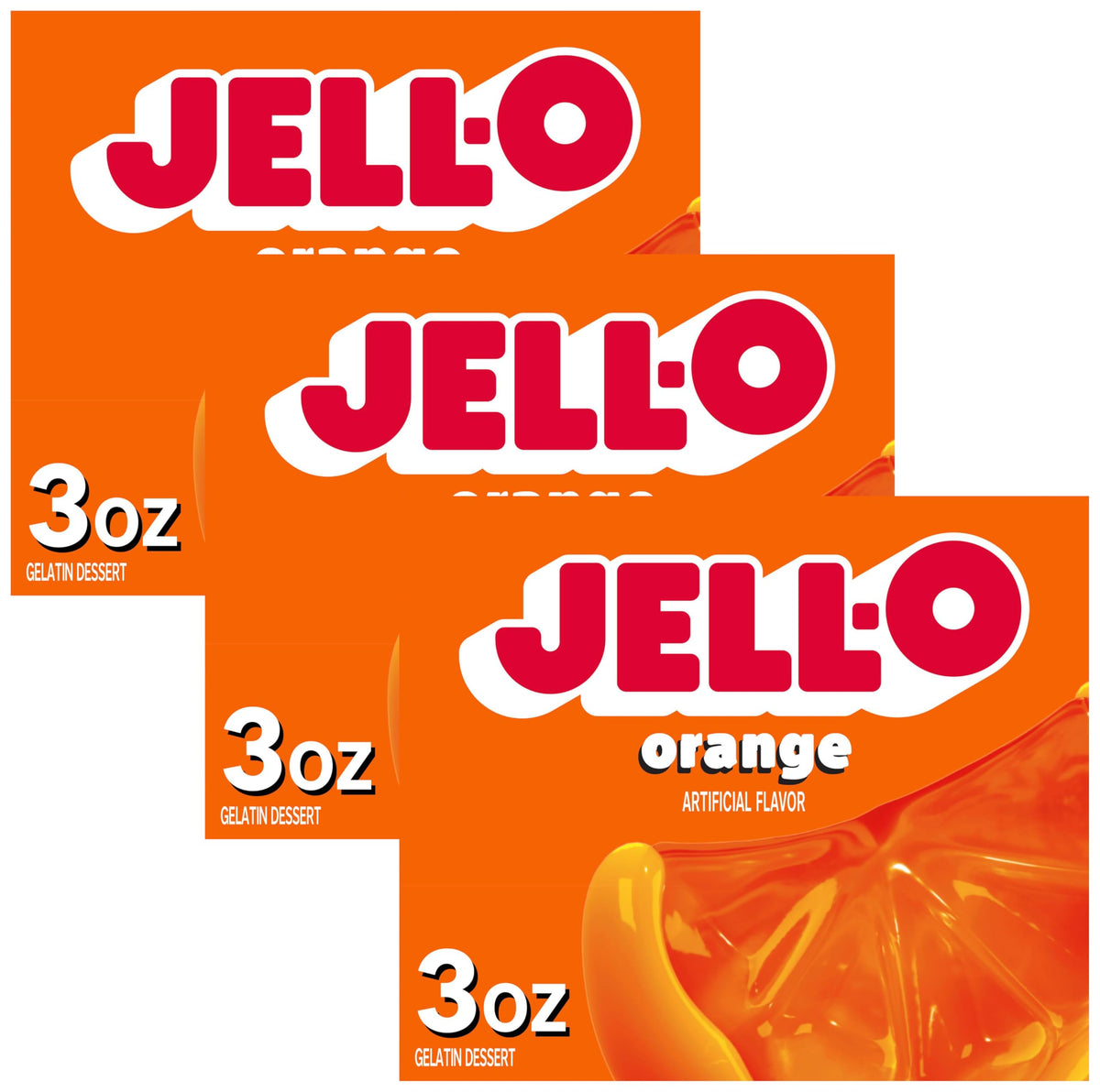 Jell-O Orange / 3 Ounce (Pack of 3) / 1 Gelatin