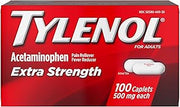 Tylenol Extra Strength Caplets, 500 mg Acetaminophen, 100 Ct