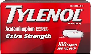 Tylenol Extra Strength Caplets, 500 mg Acetaminophen, 100 Ct