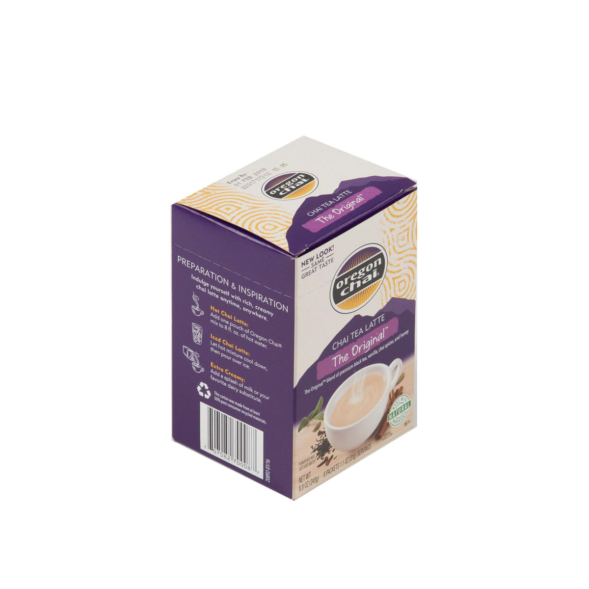 Original Chai Tea Latte Mix - 8 packets per box by Oregon Chai – 1.1 Ounce (Pack of 48), Pack of 6, Model OC70068