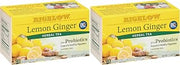Bigelow Tea Lemon Ginger plus Probiotics Herbal Tea, Caffeine Free Tea with Lemon and Ginger, 18 Count Box (Pack of 12), 108 Total Tea Bags