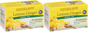 Bigelow Tea Lemon Ginger / 18 Count (Pack of 12) / Lemon Ginger plus Probiotics Herbal