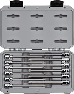 TEKTON 3/8 Inch Drive Long Torx Bit Socket Set, 12-Piece (T10-T60) | SHB91305