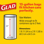 CLO78563 - Glad Febreze Fresh Talll Kitchen Drawstring Bags – 1 Count (Pack of 1), 13.0 gallons, Plastic, White