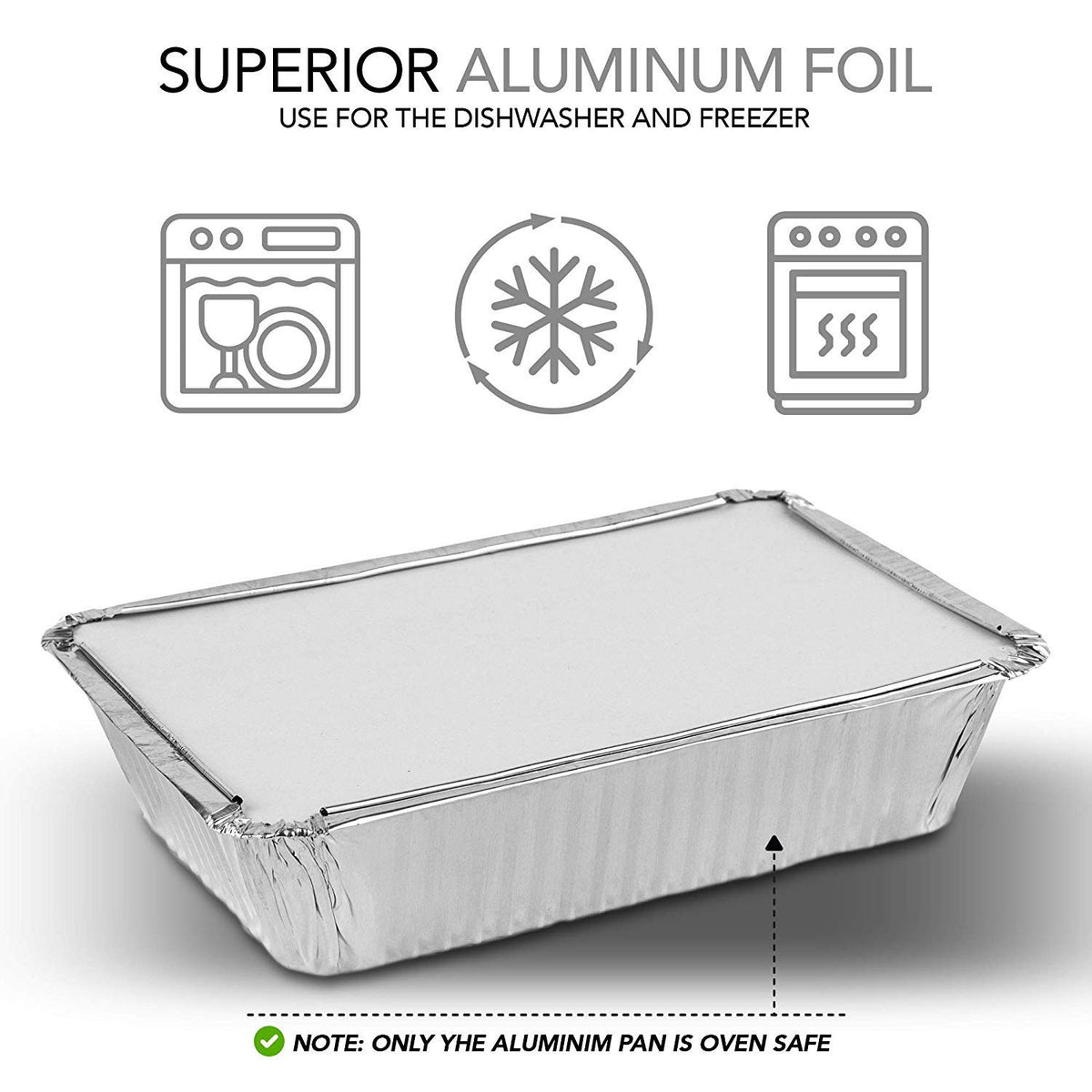 Stock Your Home 2 lb / 50 Pack / Silver Containers