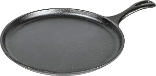 Lodge Round Seasoned Cast Iron Griddle, PFAS-Free, 10.5 Inches