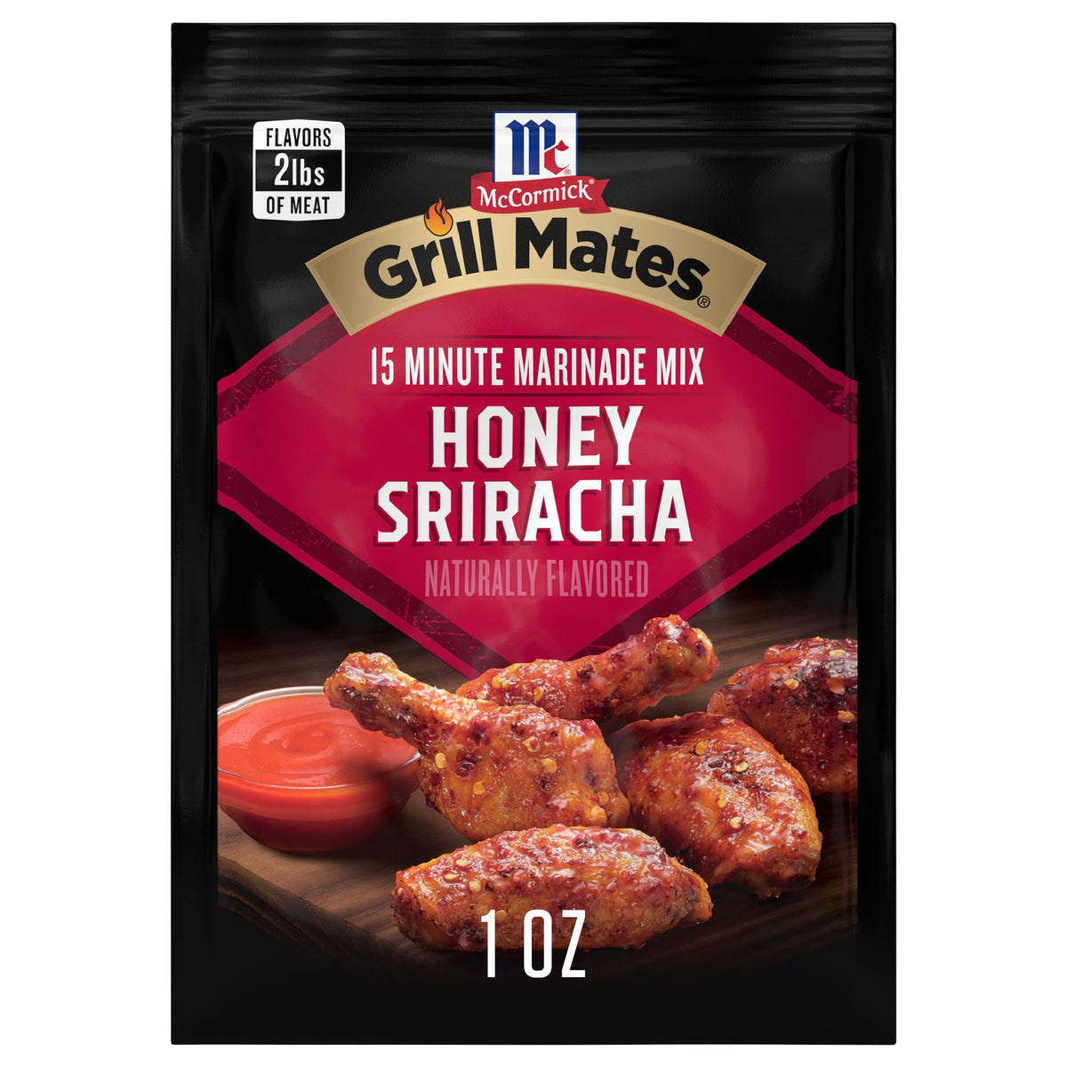 McCormick Honey Sriracha Marinade Mix by Grill Mates – 1 Ounce (Pack of 1)