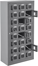 Global Industrial 8-Tier 24 Door Clear View Cell Phone Charging Locker
