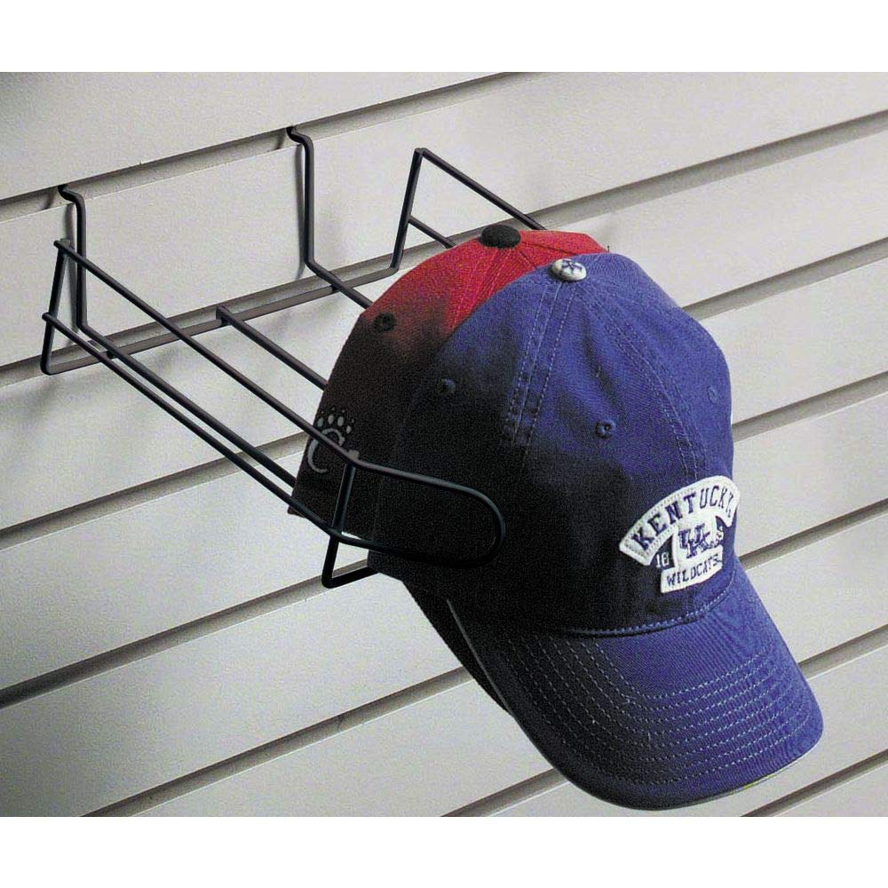 Wire Hat Display for Slat Wall by Retail Resource – black, Model SWCAP/B