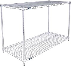 Nexel ESD, 2 Tier, Wire Shelving Starter Unit, 54" W x 21" D x 34" H