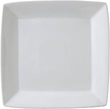 ARG-S8P Signature Square Plate Without Embossed, 9", Porcelain White (Pack of 24)