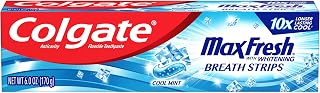 Colgate Max Fresh Toothpaste with Mini Breath Strips, Mint, 6 Oz